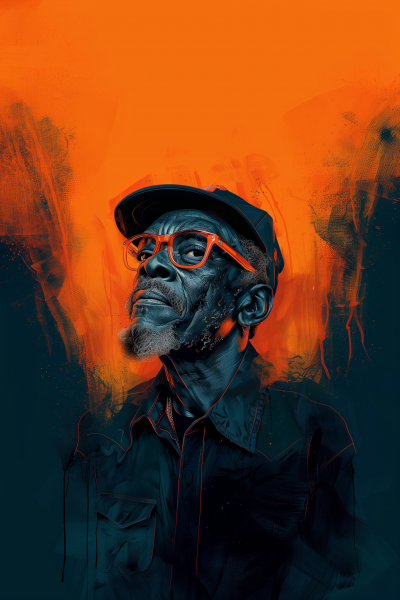 Black and Orange Portrait