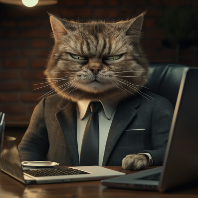 Grumpy Business Cat