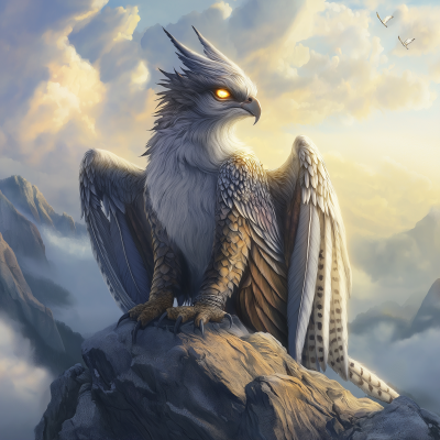 Gryphon on Mountain Top