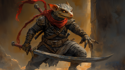 Kobold Rogue in Dungeons and Dragons style