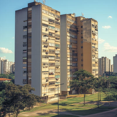 Clean and Modern Housing Complex Buildings in São Paulo