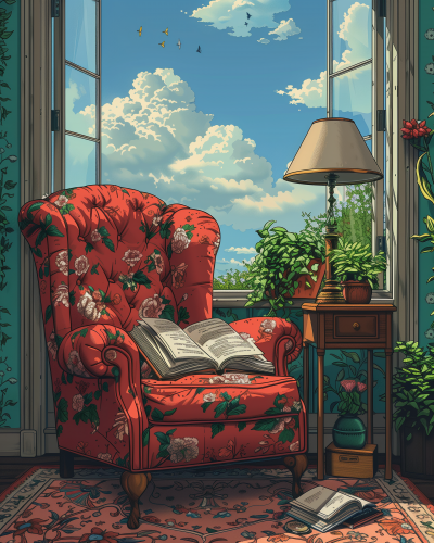 Cozy Living Room Illustration