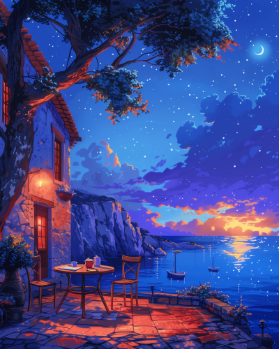 Moonlit Patio