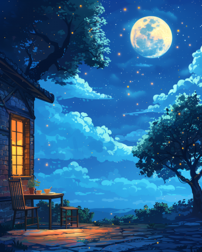 Nighttime Patio Escape