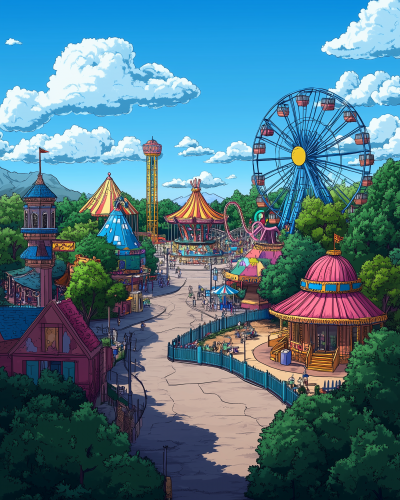 Amusement Park Illustration