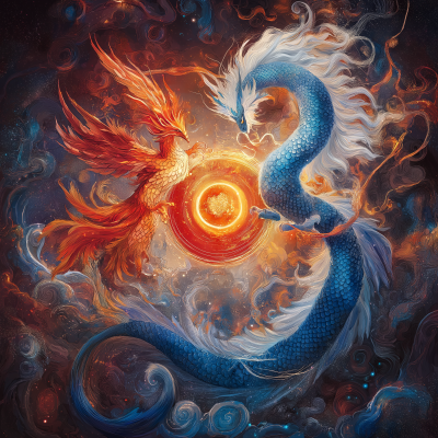 Mystical Dragon and Phoenix Dance