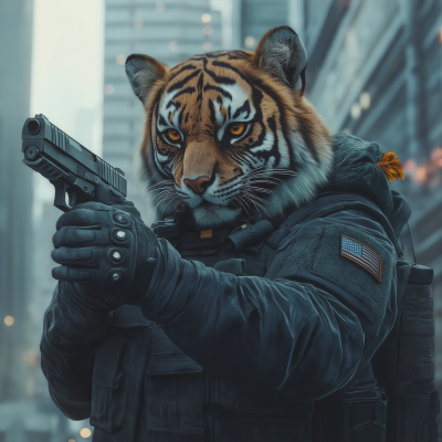 Tiger in SWAT Tactical Gear