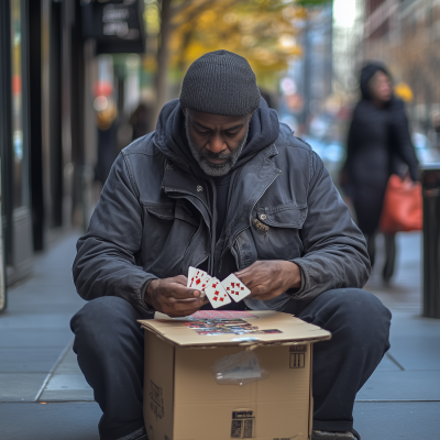 Black Man Playing 3