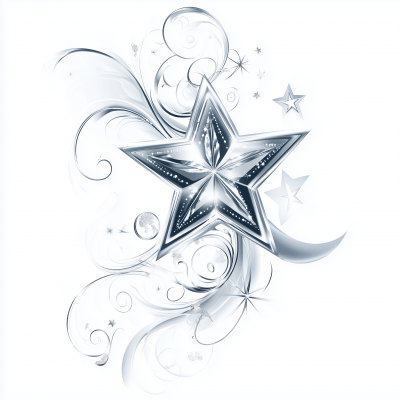 Whimsical Chrome Star Ornaments