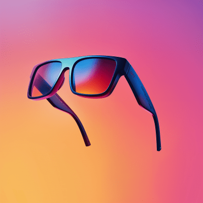 Luxury Sunglasses in Mid-Air