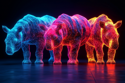 Neon Geometric Animal Catalogue