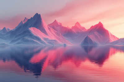 Neon Arctic Landscape