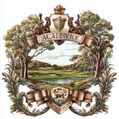 Coat of Arms and Australian Landscape