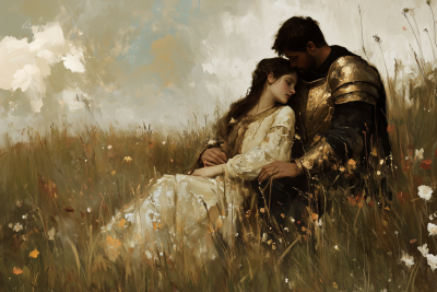 Knight and Maiden in a Field