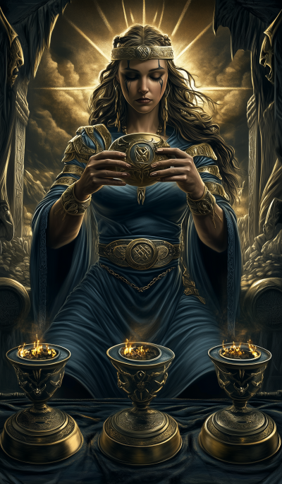 Mystical Viking Priestess in Chamber