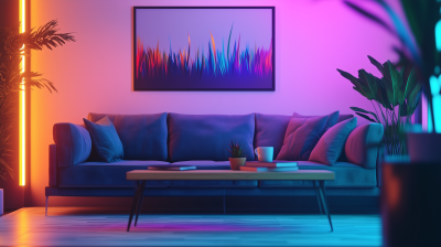 Colorful Neon Lights Background