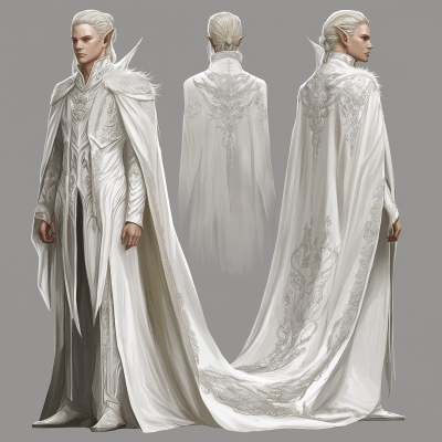 Handsome Elven Character Art Sheet