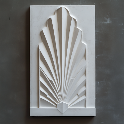 Geometric Art Deco Bas Relief