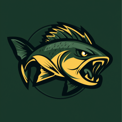 Minimalistic Angry Walleye Sports Team Logo