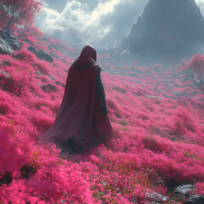 Dystopian Cherry Blossom Field