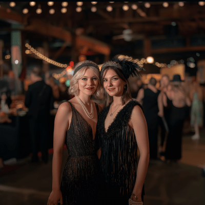 Flapper Ladies at 1920s Party