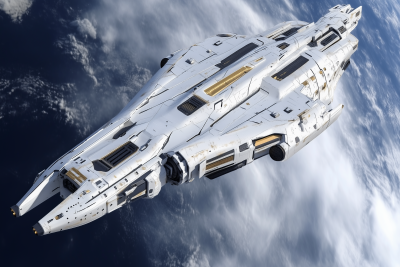 Futuristic Sci-Fi Luxury Starship