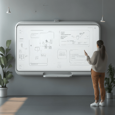 Futuristic Whiteboard App