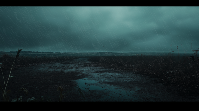 Desolate Field in the Rain