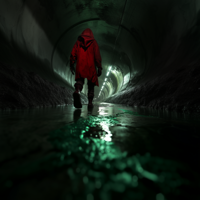Hermit Recluse in Sewer Tunnel