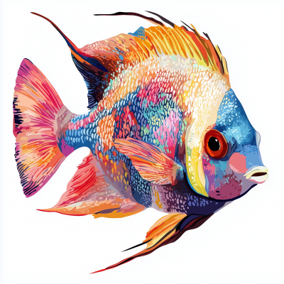 Colorful Tropical Fish Illustration