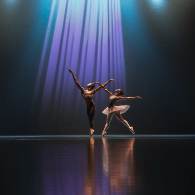 Modern Ballet Dancers on Stage