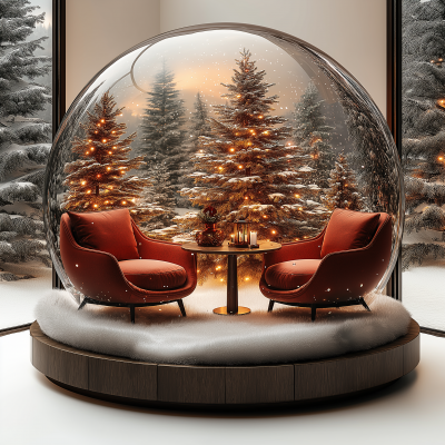 Minimalistic Christmas Snow Globe