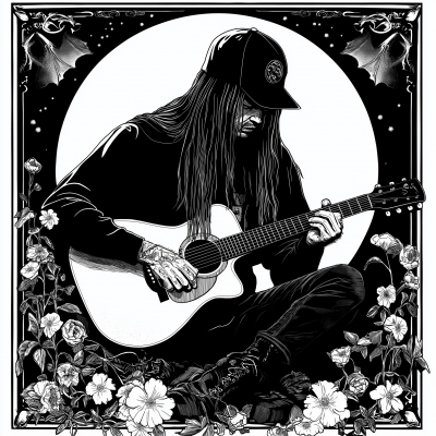 Acoustic Guitarist Tarot Card