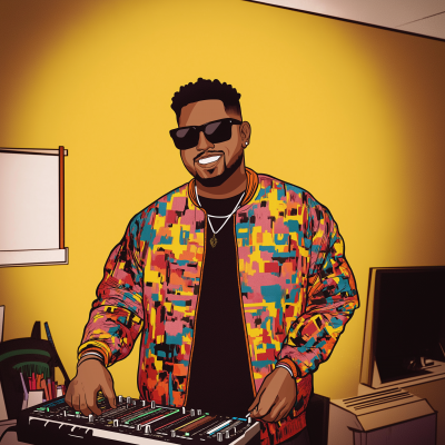 Illustrated avatar of DJ Thirst