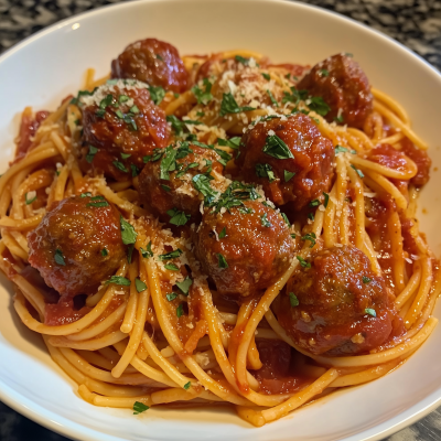 Homemade Spaghetti and Meatballs