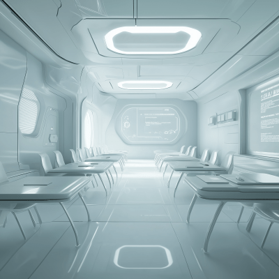 Futuristic Classroom Background