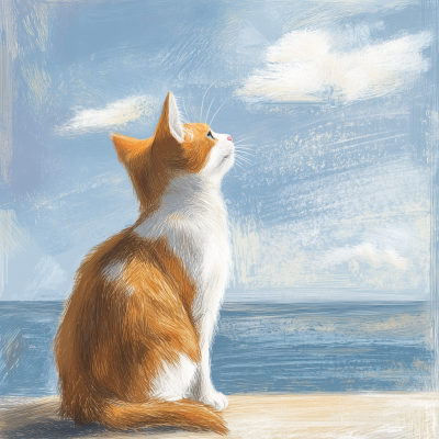 Orange and White Cat Sketch