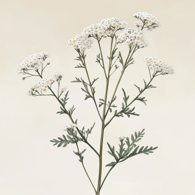 Achillea Millefolium Plant Illustration