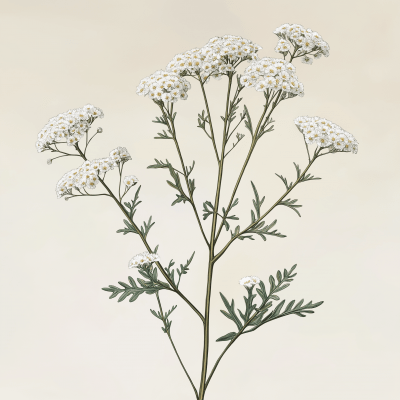 Achillea Millefolium Plant Illustration