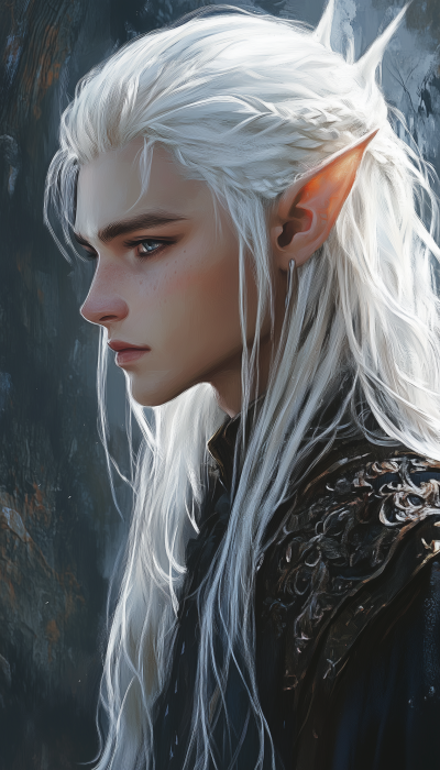 Elf with White Hair