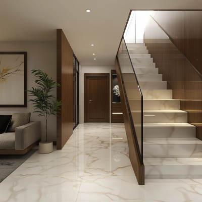 Modern and Warm Entrance Design