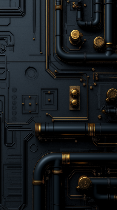 Black and Gold Pipe System