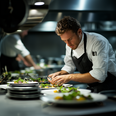 Concentrated Chef Plating Dish