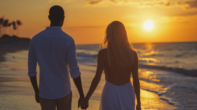 Sunset Romance on the Beach