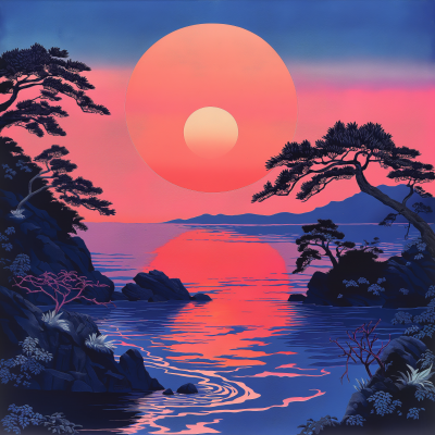 Japanese Sunset in the 1980s