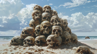 Skulls on Beach