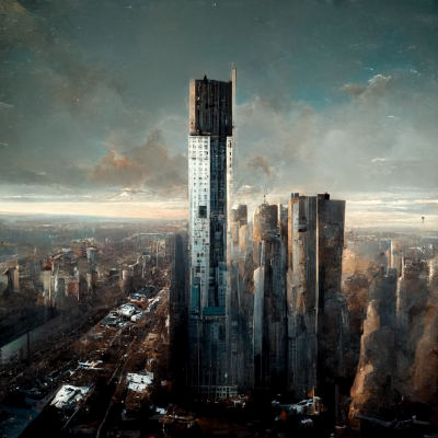 Dystopian Skyscraper in New York City