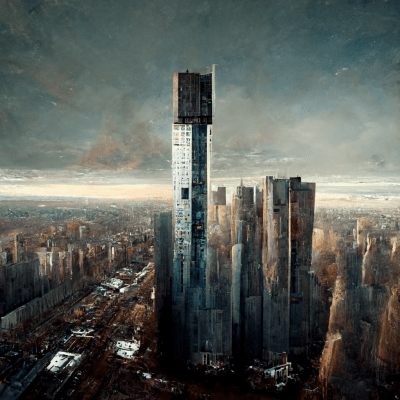 Dystopian Skyscraper in New York City