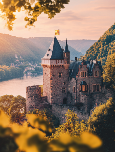 German Castle near Rhein River