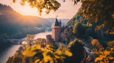 German Castle near the Rhein River